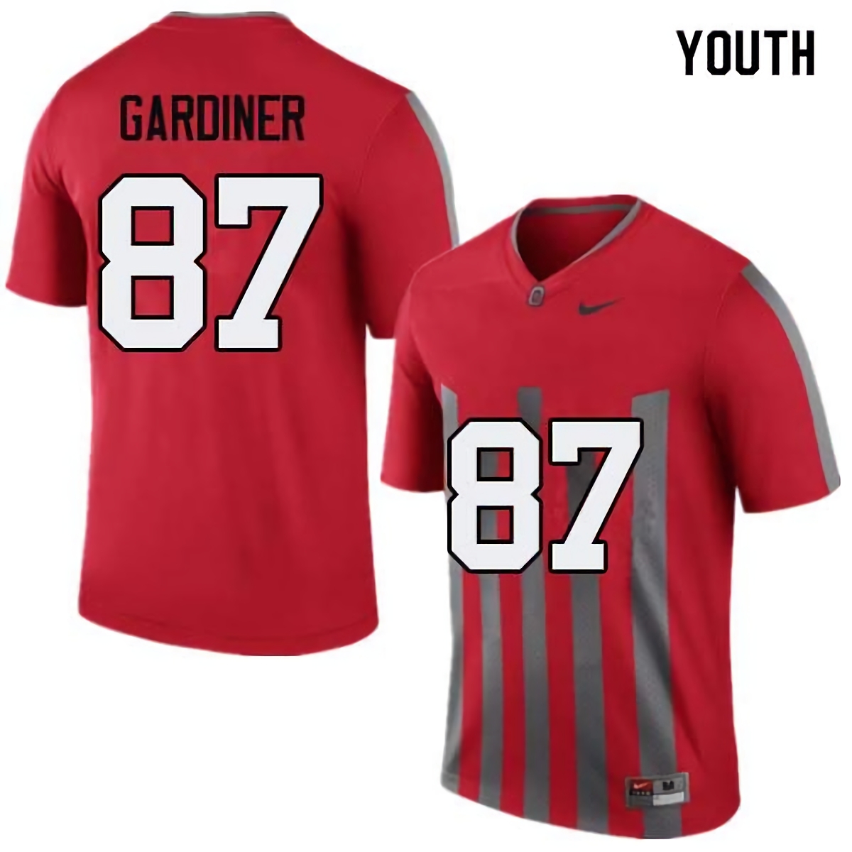 Ellijah Gardiner Ohio State Buckeyes Youth NCAA #87 Nike Throwback Red College Stitched Football Jersey KZX4756FO